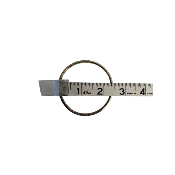 Vintage Gold-Tone Hinged Bangle Bracelet With Engraved Pattern Design - Picture 6 of 6